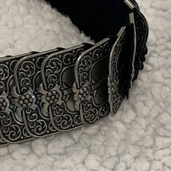 Vintage Silver Stretch Elegant rhinestone, Floral Buckle Belt main image 10